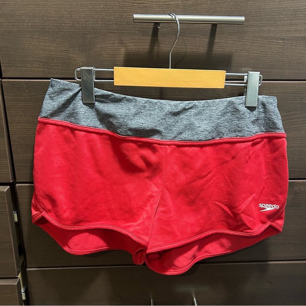 Speedo Red Athletic Performance Shorts - Picture 2 of 4